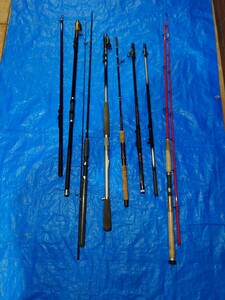 sr1234 098 pick up possible fishing gear fishing rod 8 pcs set fishing fishing rod rod fishing gear spinning rod present condition goods used 