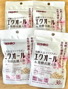 オリヒロ エクオール&発酵高麗人参 30粒×4袋