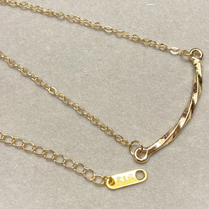 gold necklace 18k gp ゴールドバーネックレス 18金 鍍金 送料一律料金 30の画像4