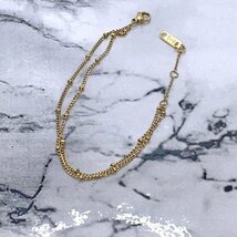 18kGold plated 金 ブレスレット ゴールド 18k 印字あり k18 ゴールドブレスレット ブレスレット メンズ レディース 16_画像2