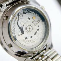 【稼働品】セイコー SEIKO ファイブ 5 メンズ 腕時計 自動巻き AT オートマチック デイデイト 裏スケ 純正ステンレスベルト 3針 7S26-0540_画像7