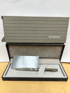 ☆PARKER/パーカー シルバー色 ボールペン 現状試し書きOK《ネーム刻印入り/中古品》☆ 