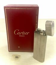 Cartier カルティエ ライター カルチェ　ケース付　予備石付　送料込　60年位前の品かもしれません　シルバー_画像1