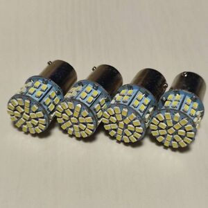 4個 BA15S S25 シングル球 50連 並行ピン12V 24V LED 電球 ホワイト 白 デコトラ マーカー /50