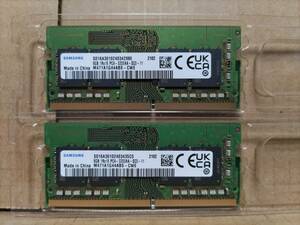 SAMSUNG M471A1G44AB0-CWE 8GB 2枚組(合計16GB) SODIMM DDR4-3200 PC4-25600 動作品 ノートPC用 260ピン