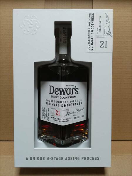 新品未開栓 Dewar's デュワーズ 21年 ダブル・ダブル スコッチウイスキー 500ml 46% 箱付