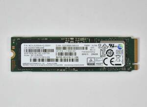 SAMSUNG M.2 2280 NVMe SSD 256GB /健康状態97%/累積使用1116時間/PM981/動作確認済み, フォーマット済み/中古品 