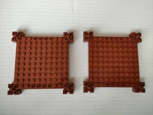 レゴ LEGO パーツ 12x12 特殊ブロック 2個　未使用　土台　茶色