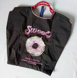 Ball&Chain ボールアンドチェーン SWEETS ピンク系ドーナツ刺繍 エコバッグ M 美品