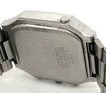 T05/024 セイコー ALBA アルバ 防水 時計 アナログ デジタル 腕時計 Y951-5060 二重面相 ワールドタイム 純正ブレス ステンレス シルバー_画像5