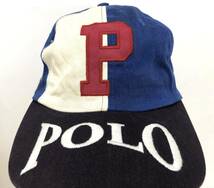 T05/011 POLO SPORT RALPH LAUREN ポロ スポーツ ラルフローレン キャップ 帽子 野球帽 フリーサイズ ブラック/ブルー/ホワイト_画像2