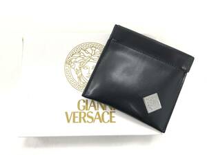 T05/007 未使用保管品 GIANNI VERSACE ジャンニ・ヴェルサーチ メデューサ コインケース 小銭入れ 小物入れ シルバー金具 ブラック