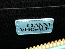 T05/084 美品 GIANNI VERSACE ヴェルサーチェ クロスボディバッグ サンバースト ブルー系/ブラック_画像8