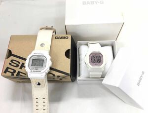 T05/020 未使用 CASIO カシオ G‐SHOCK BabyーG ベビージー 時計セット 2点 デジタル 腕時計 防水 20気圧 DW-5600 10気圧 3286 BG‐5606