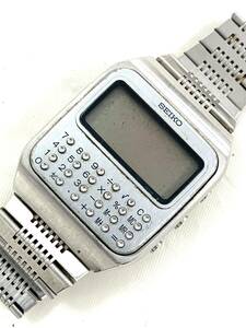 T05/271 SEIKO セイコー 時計 デジタル 腕時計 Calculator カリキュレーター 電卓 C153‐5011 メタルブレス シルバー