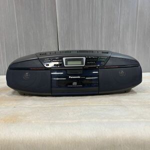 【送料込】動作確認済み Panasonic パナソニック CDラジカセ Ｗカセット ダブルカセット RX-DT35 ジャンク品 乾電池作動可能