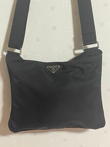 美品★ プラダ PRADA テスート ナイロン ショルダーバッグ ブラック