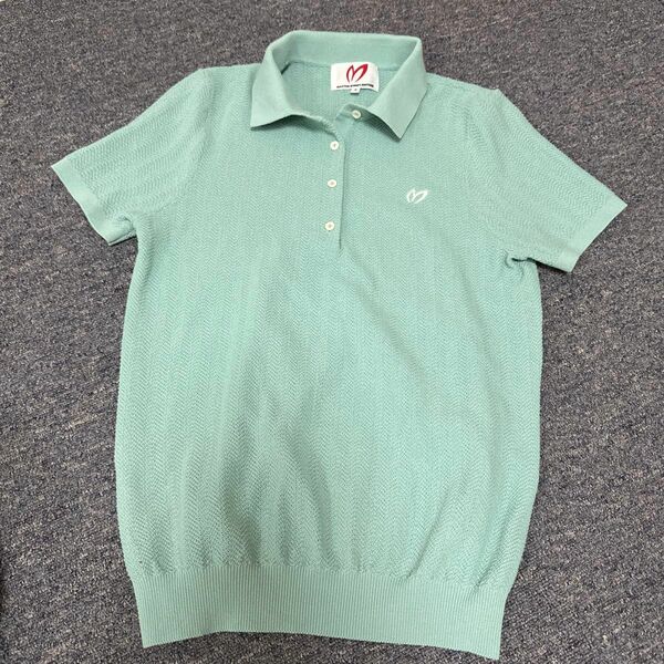 マスターバニー　パーリーゲィツ　サマーニット　ゴルフウェア　レディース　エルサイズ ポロシャツ 半袖 半袖ポロシャツ