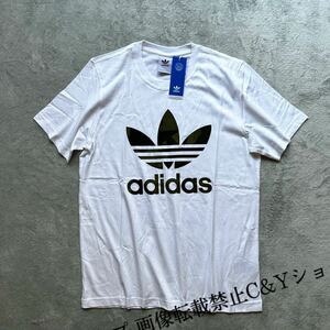 格安送料 2XL （XO）サイズ 新品 adidas originals アディダス オリジナルス 半袖 Tシャツ 白 迷彩 カモ ホワイト ランニング XXL FM3337