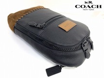 極美品★送料無料★レアモデル コーチ COACH メンズ リップ アンド リペア ポリッシュド ペブルレザー ボディバッグ_画像5