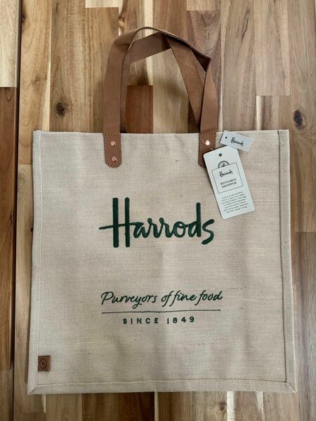 Harrods/ハロッズ Food Halls ジュートバッグ 麻袋