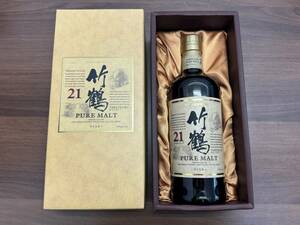 【KM137】★未開栓★　NIKKA ニッカ ウィスキー 竹鶴21年　ピュアモルト 700ml 43度　箱付き 国内酒