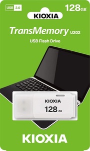 USB-накопитель емкостью 128 ГБ KIOXIA USB2.совместимая флэш-память 128 ГБ USB-накопитель TransMemory U202 с крышкой Белый LU202W128GG4 Япония