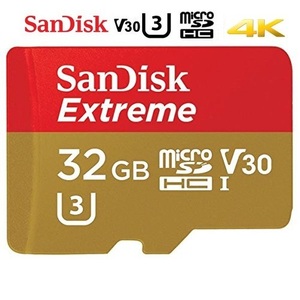 サンディスク microSDHCメモリーカード 32GB エクストリームClass10 UHS-I SD変換アダプタ付 4k対応 SDSQXVF-032G-JN3MD
