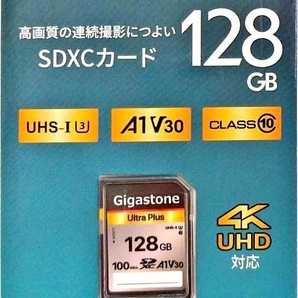 128GB SDXCカード Gigastone UHS-I U3 V30 A1 FullHD UHD対応 SDカード GJSX-128GV3A1 連続撮影に ギガストーンの画像1