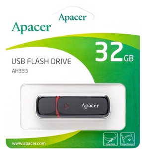 Apacer USBフラッシュメモリ 32GB USB2.0 AH333 USBメモリ 32GB ブラックAP32GAH333B-1アペーサー ブラック