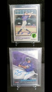 【2枚セット】Topps Baseball card MLB / Benny Montgomery / auto 直筆サインカード