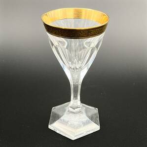 ボヘミアガラス モーゼル Moser リキュールグラス アデルメリコフ クリスタル 金彩 ボヘミアン グラス 9.5cmの画像1