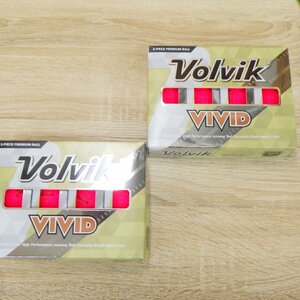 レッド マットカラー ボルビック ゴルフ ビビッド Volvik VIVID ゴルフボール 2ダース ボール 3ピース構造 新品