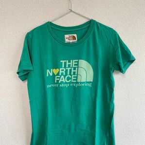 THE NORTH FACE ザノースフェイス レディース　半袖Tシャツ ロゴ　グリーン