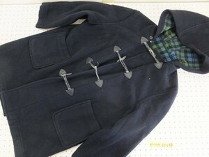 FRENDY мужской сделано в Японии шерсть полупальто "даффл коут" L темно-синий 