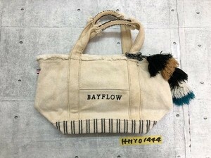 BAYFLOW ベイフロー 裏地付き スナップボタン付き ハンドバッグ トートバッグ アイボリー F