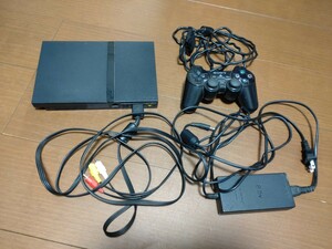 ◎状態良好・動作確認済み◎PS2 プレイステーション2 SCPH-70000 ブラック 薄型 本体 プレステ2 PlayStation2　オマケ多数付属　FF7等多数