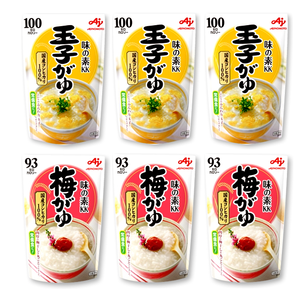 ■味の素KK おかゆ　玉子がゆ(250g) x3　梅がゆ(250g) x3　■お粥