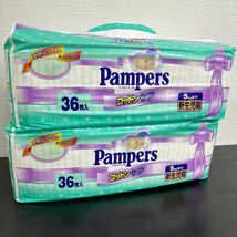 【未開封 保管品】廃盤 パンパース Pampers 新生児用 36枚入 × 2袋　おまとめ　希少 コットンケア　レトロ　おむつ 赤ちゃん_画像1