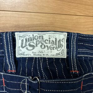 美品 ロングショアマン ウォバッシュ FREEWHEELERS フリーホイーラーズ UNION SPECIAL OVERALLS LONGSHOREMAN OVERALLS INDIGO WABASH の画像8