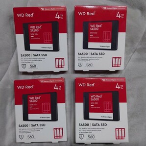 【4個セット】Western Digital WD RED SA500 NAS SATA SSD 4TB(WDS400T2R0A)