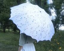 日傘 晴雨兼用傘 花柄 UVカット 折りたたみ傘 黒花柄 軽量 遮熱 裏ブラック ブラック _画像2