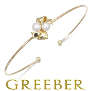  Mikimoto bracele pearl pearl ribbon bangle K18YG BLJ large price decline goods 