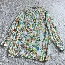 100円スタート◇ ZARA ザラ　花柄　プルオーバー ブラウス　レーヨン　_画像1