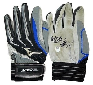 ichi low autograph autograph 2016 year official war real used batting glove doja-s