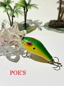 オールド　POE'S ポー　クランク　グリーン/イエロー/オレンジ　ラメ　本体550mm 9g