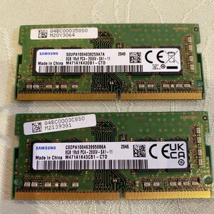 SAMSUNG 1RX8 PC4 21300 DDR4 2666V 8GBX2 pieces set (16GB)