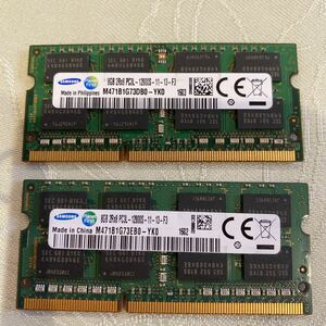 SAMSUNG DDR3 1600 2RX8 PC3L 12800 8GBX2枚セット(16GB)⑥