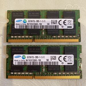 SAMSUNG DDR3 1600 2RX8 PC3L 12800 8GBX2枚セット(16GB)②