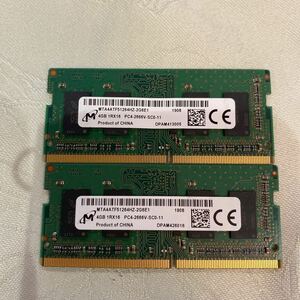 micron 1RX16 PC4 21300 DDR4 2666V 4GBX2 pieces set (8GB)